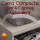 CAMA COMPACTO JUVENIL CON 4 CAJONES AUTOCIERRE